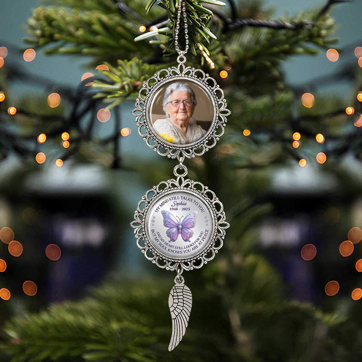 My Mind Still Talks To You - Personalized Custom Charming Ornament