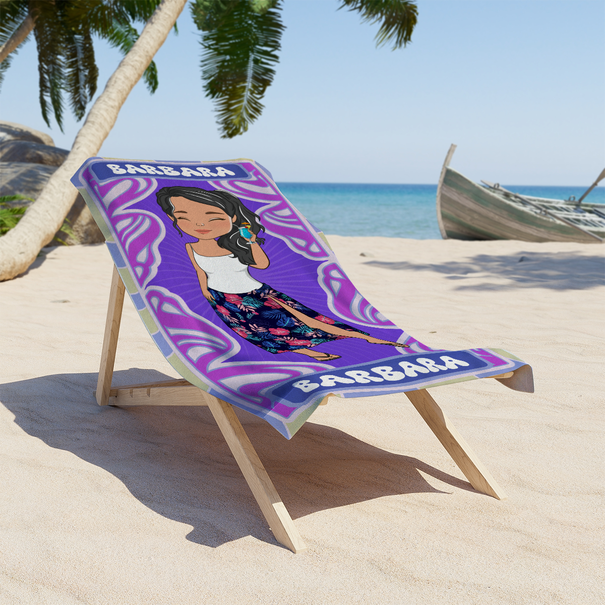 Beach Girl - Personalized Custom Beach Towel