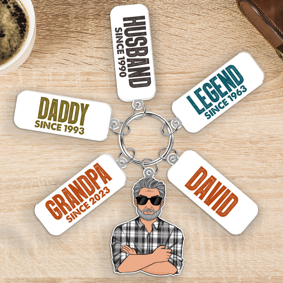 Legend Daddy Grandpa - Personalized Acrylic Tag Keychain