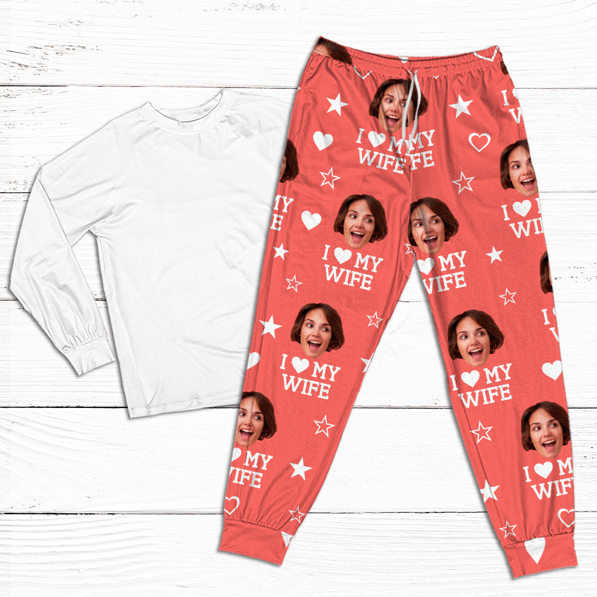 I Love My Lover - Personalized Custom Pajama Pants