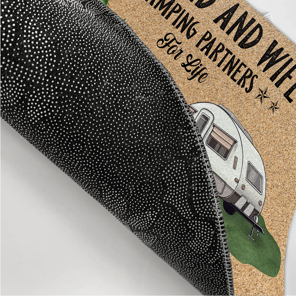 Camping Partners For Life - Personalized Custom Doormat