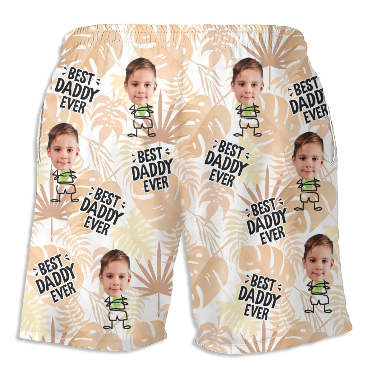 Best Dad Ever - Personalized Custom Beach Shorts