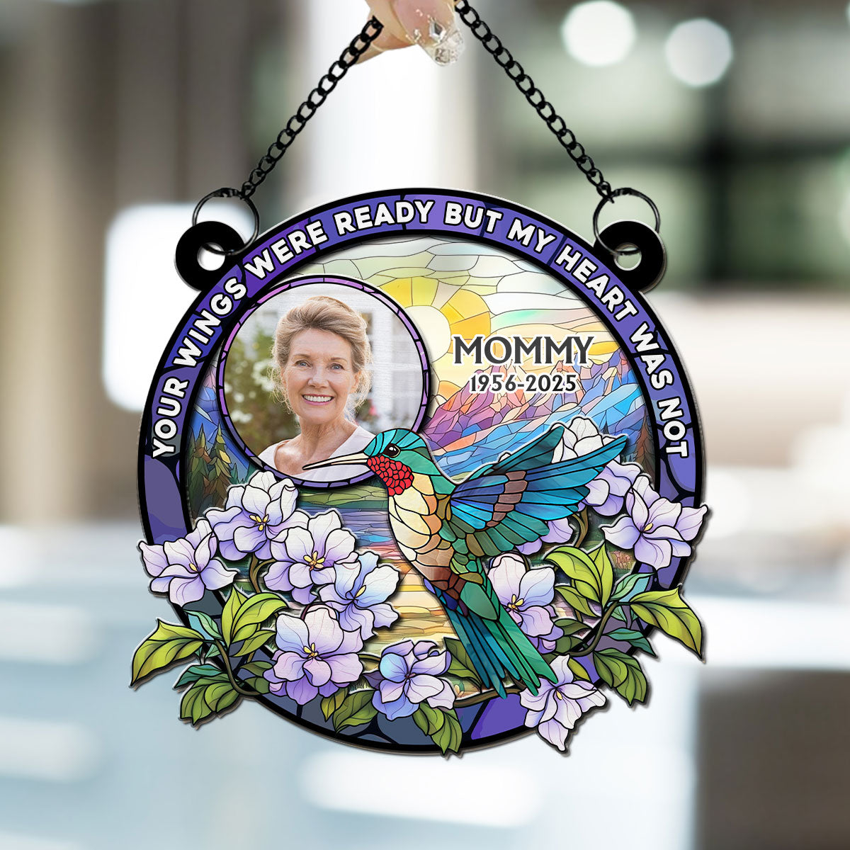 Not Still Here But Forever Love - Personalized Custom Suncatcher