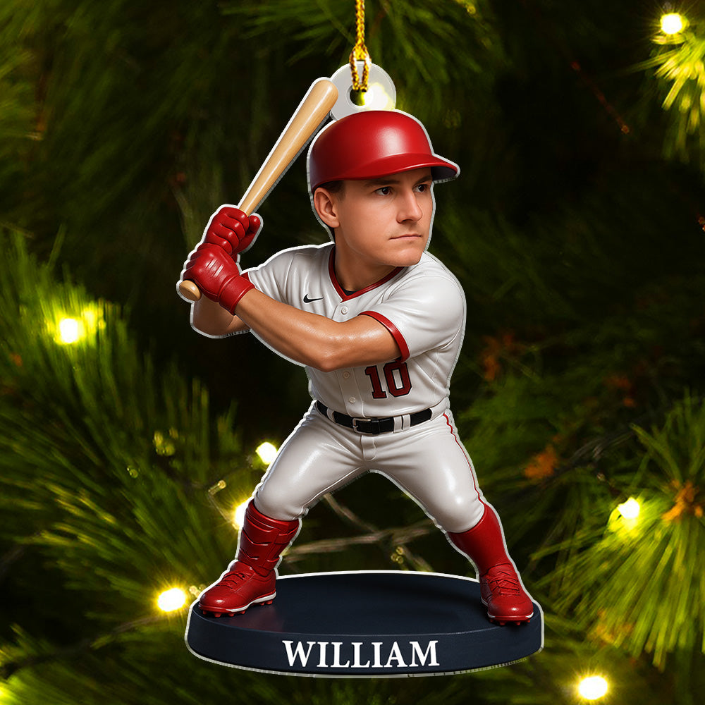 Deck The Halls With Baseballs - Personalized Custom Acrylic Ornament