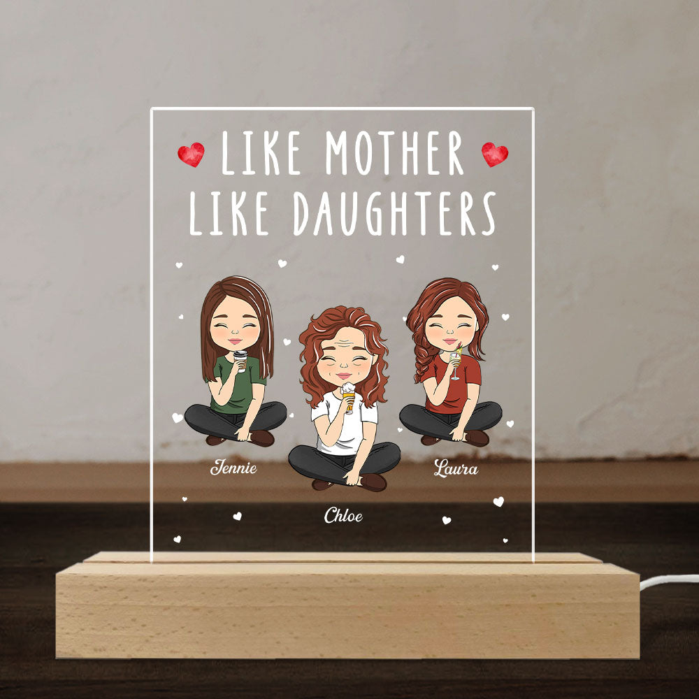 Like Mother Like Daughter - Personalized Custom LED Light