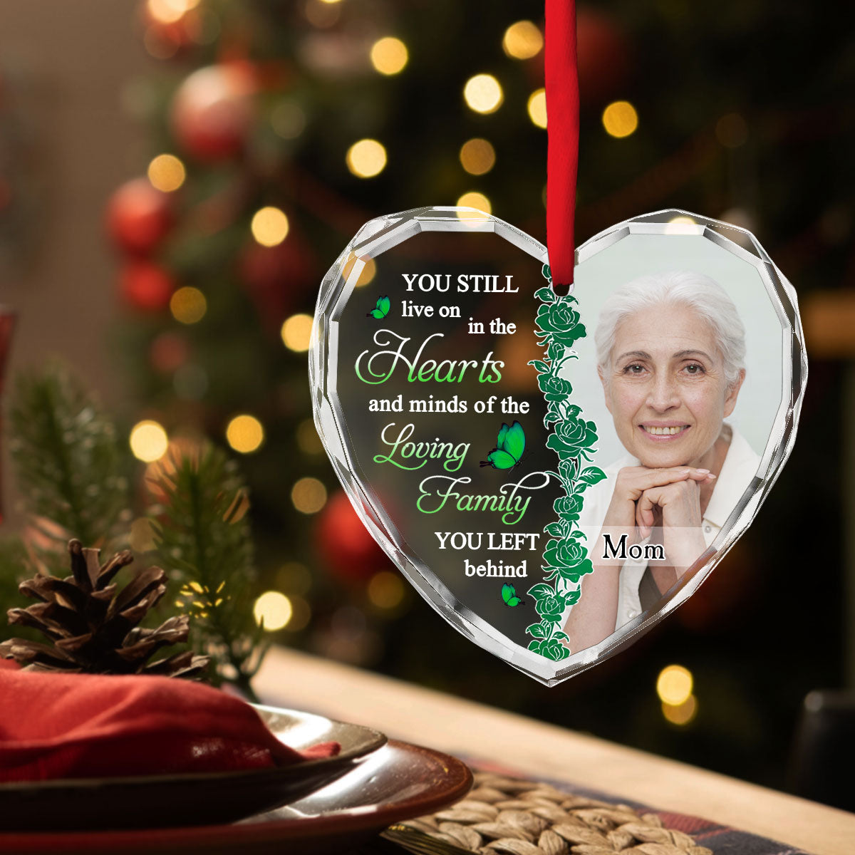 Missing You - Personalized Custom Glass Ornament