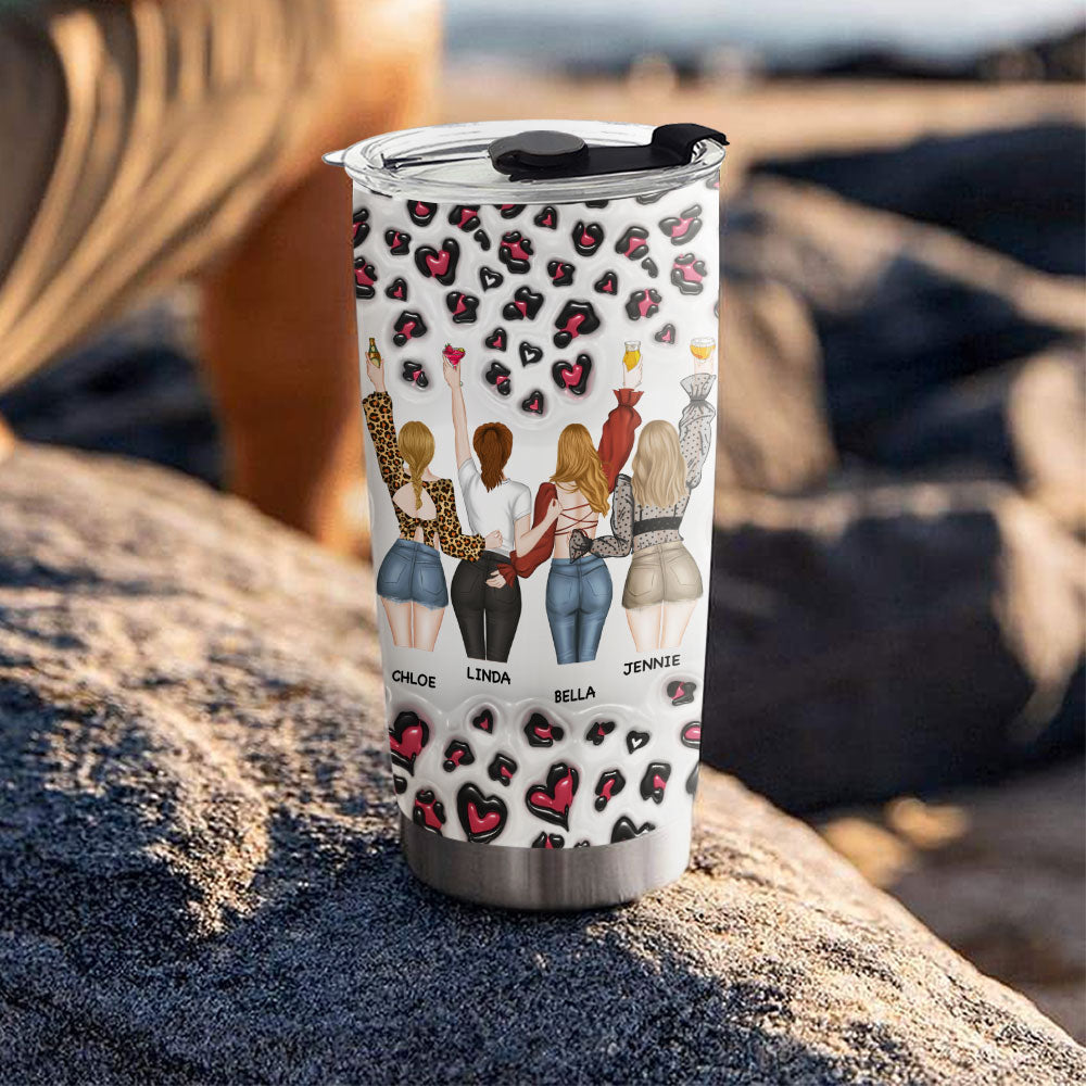 Best Besties Ever - Personalized Custom 3D Inflated Effect Tumbler