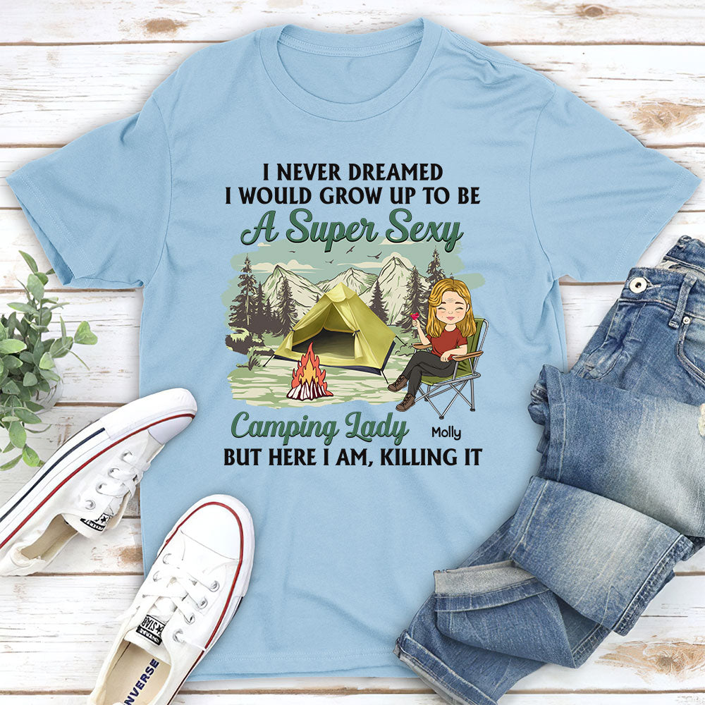 Camping Lady 3 - Personalized Custom Unisex T-shirt