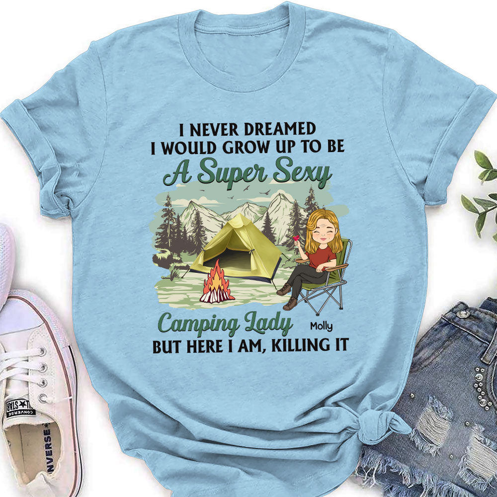 Camping Lady 3 - Personalized Custom Women's T-shirt