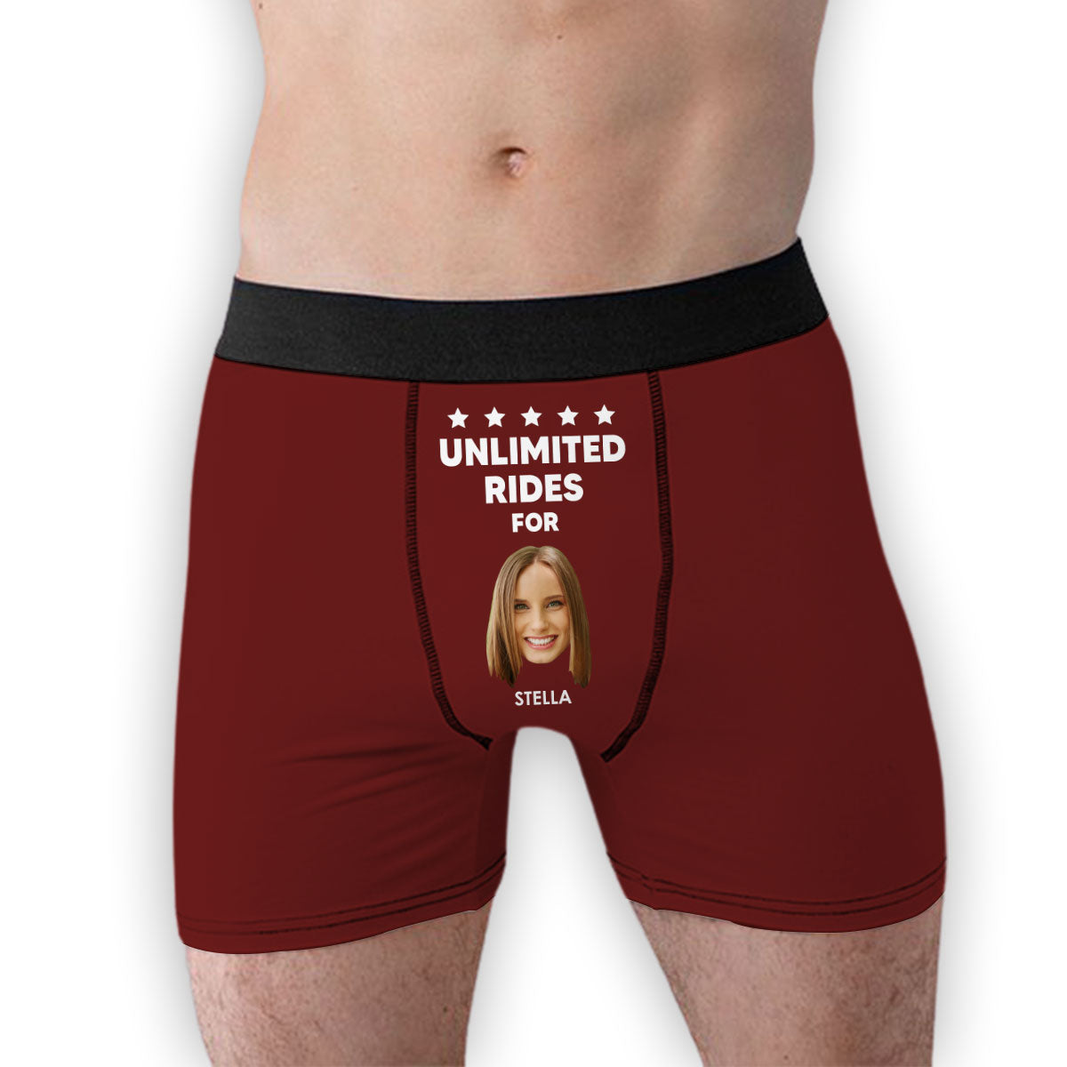 Unlimited Rides - Personalized Photo Men's Boxer Briefs