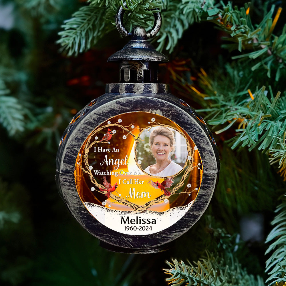 An Angel Watching Over Me - Personalized Custom Christmas Lantern
