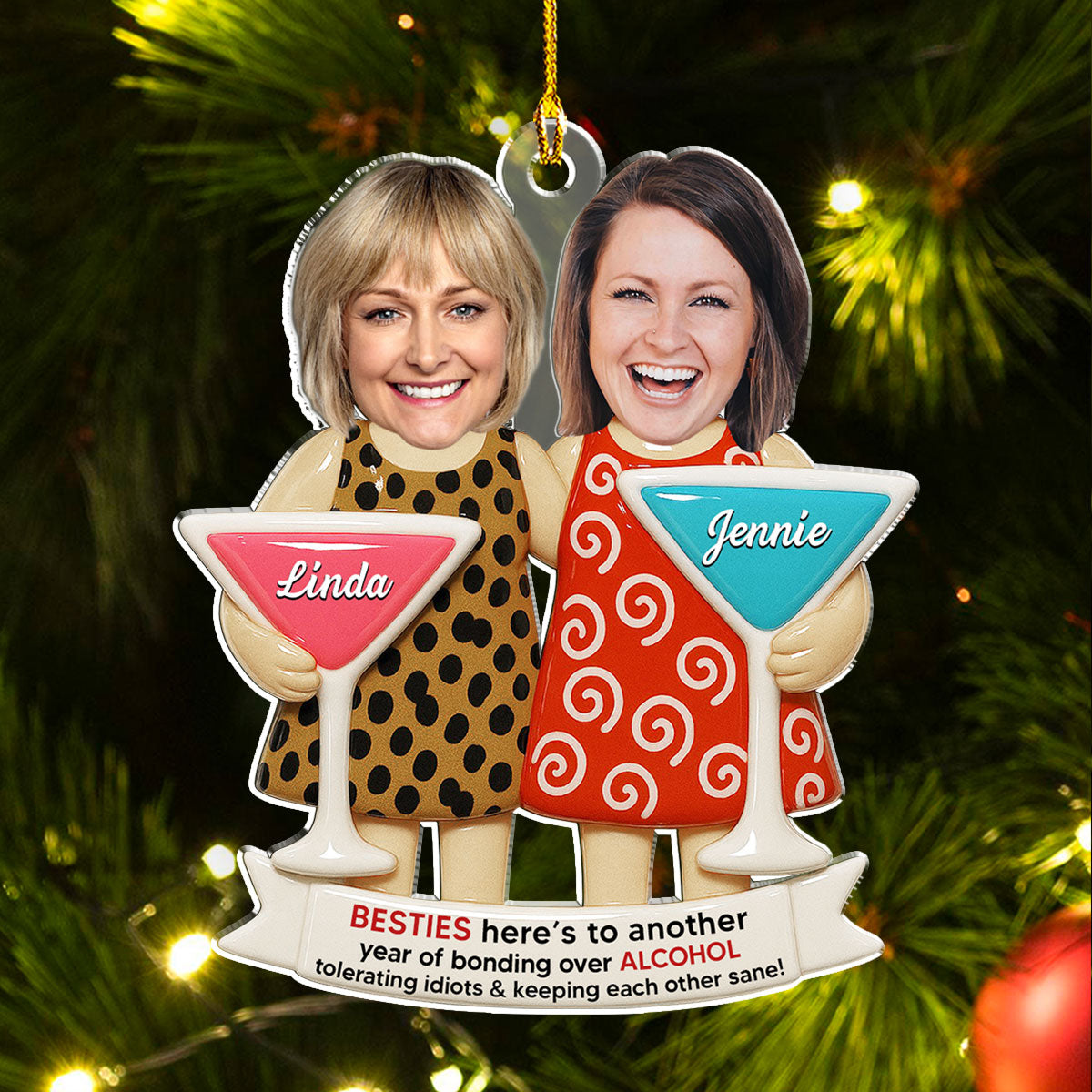 Girls Night - Personalized Custom Acrylic Ornament