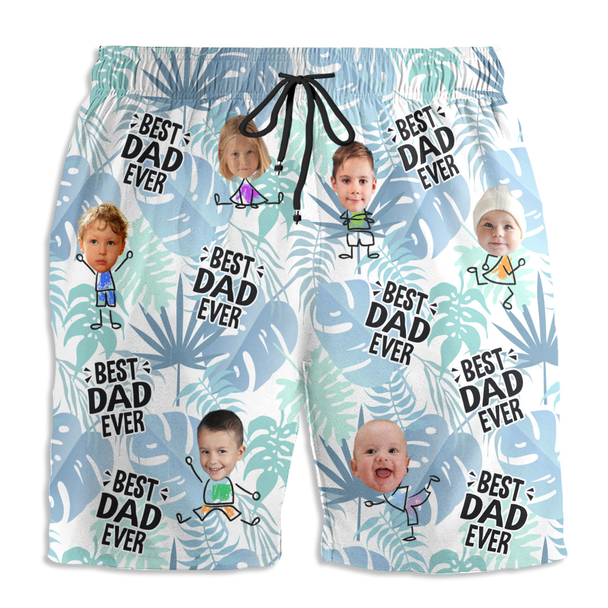 Best Dad Ever - Personalized Custom Beach Shorts