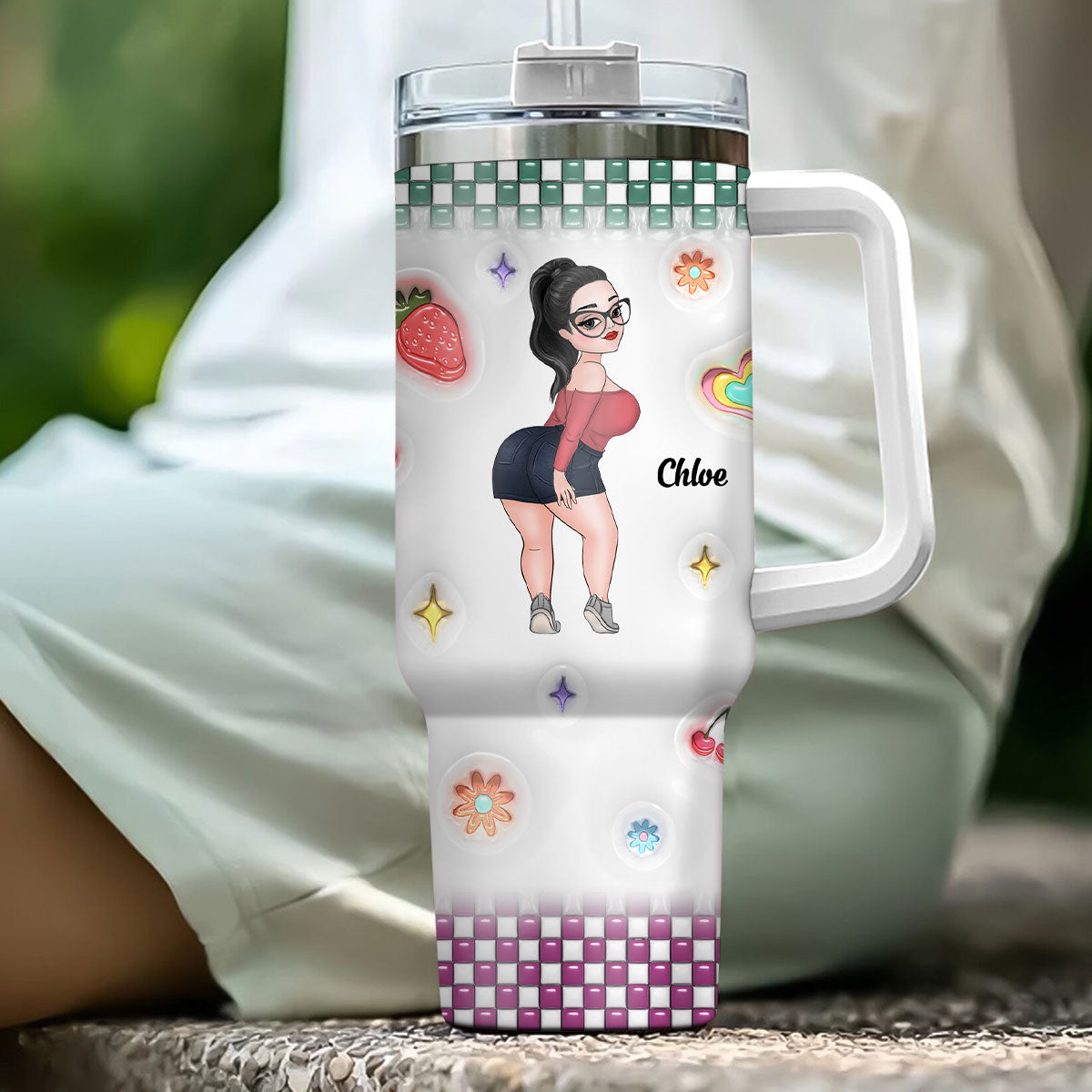 In Happy Girl Era - Personalized Custom 3D Inflated Effect Printed 40 Oz Tumbler