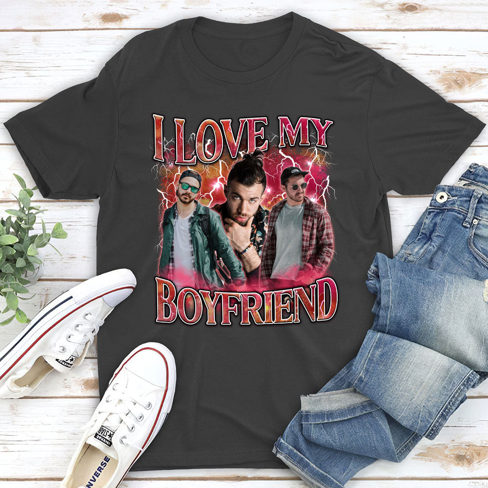Custom I Love My Girlfriend - Personalized Custom Unisex T-shirt