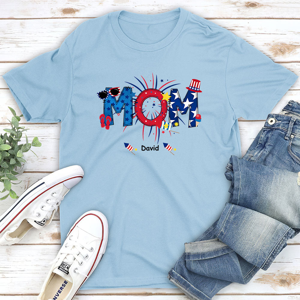 Great Mom Happy Holidays - Personalized Custom Unisex T-shirt