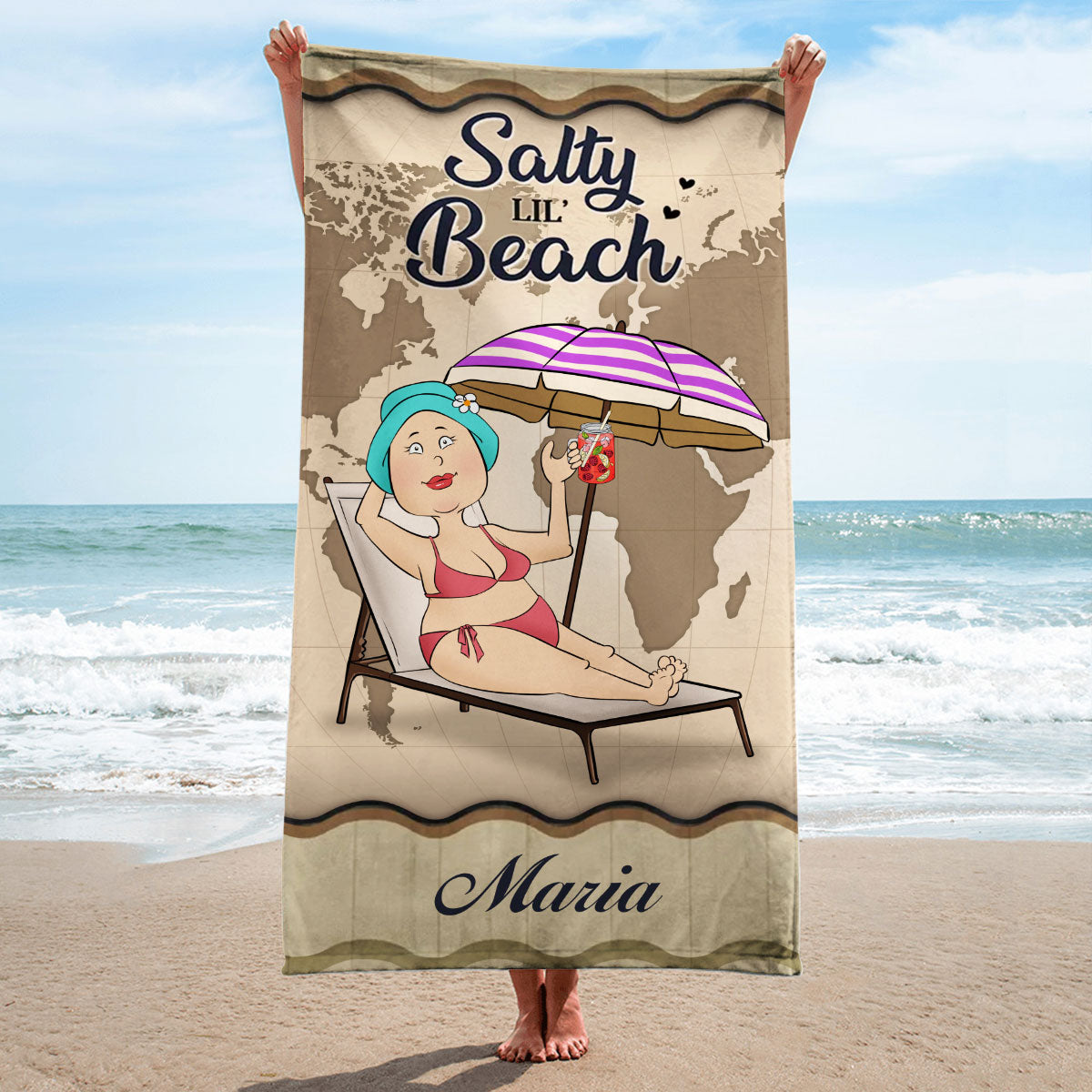 Summer At The Beach - Personalized Custom Beach Towel