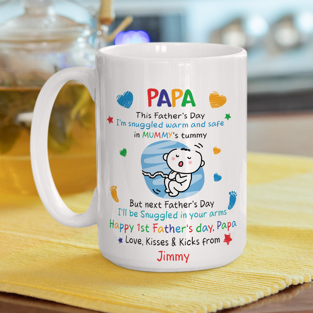 First Father's Day - Personalized Custom Coffee Mug