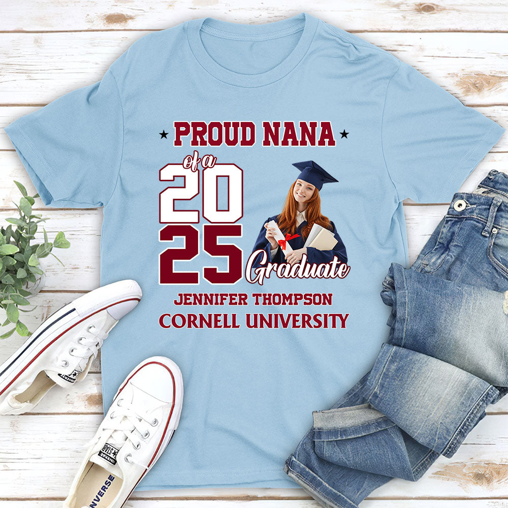 Proud Mom Of A Graduate 2025 - Personalized Custom Shirt