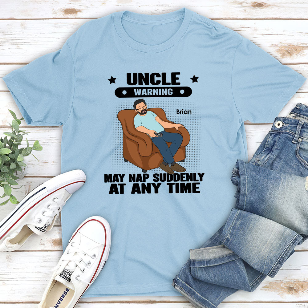 Grandpa Warning May Nap - Personalized Custom Shirt
