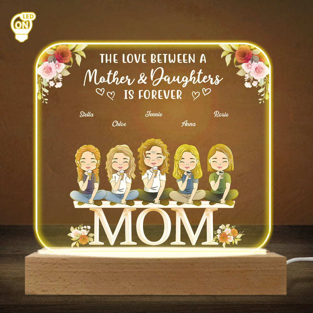 Mother And Daughters Sons Children From The Start - Personalized Custom LED Light