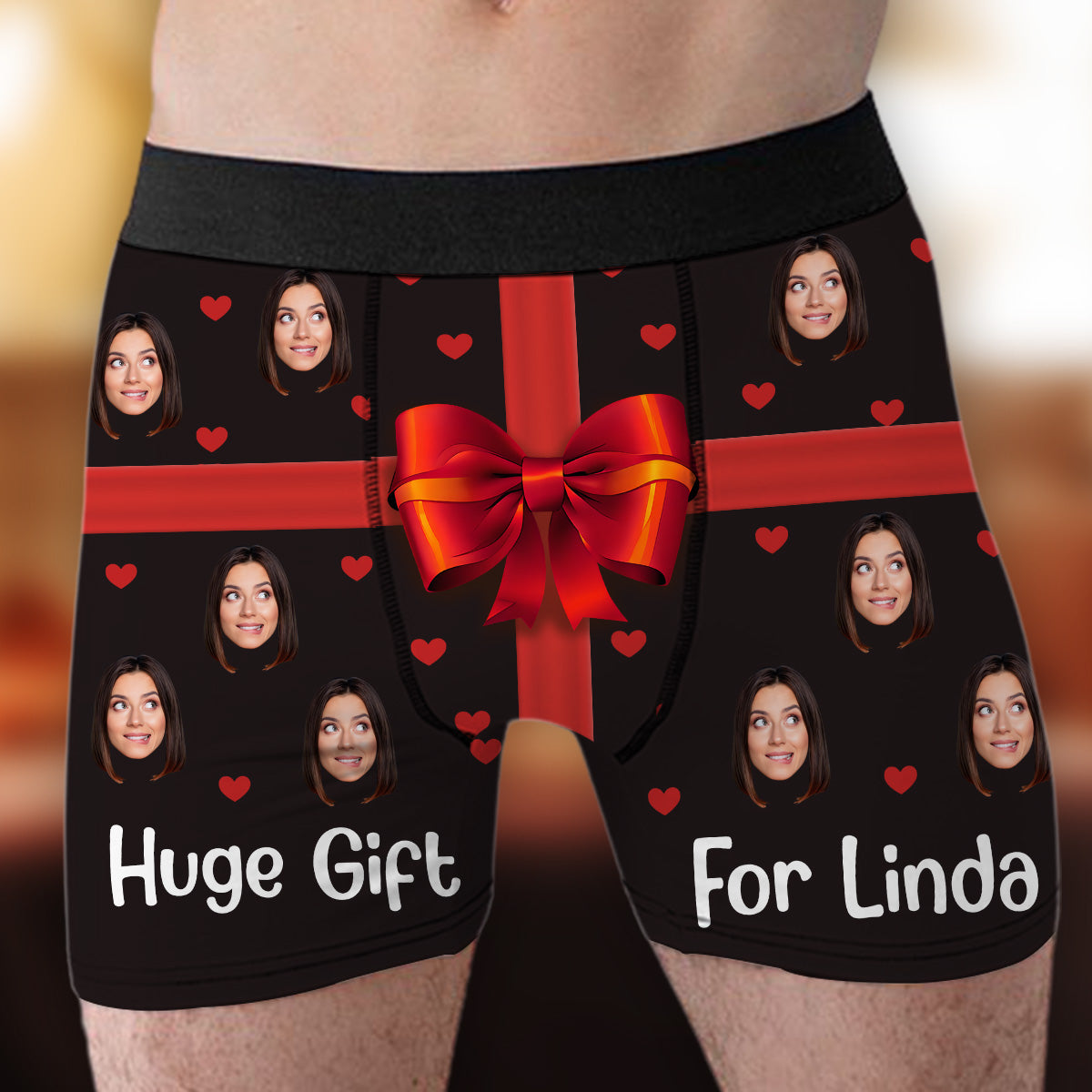 A Huge Gift - Personalized Photo Men's Boxer Briefs