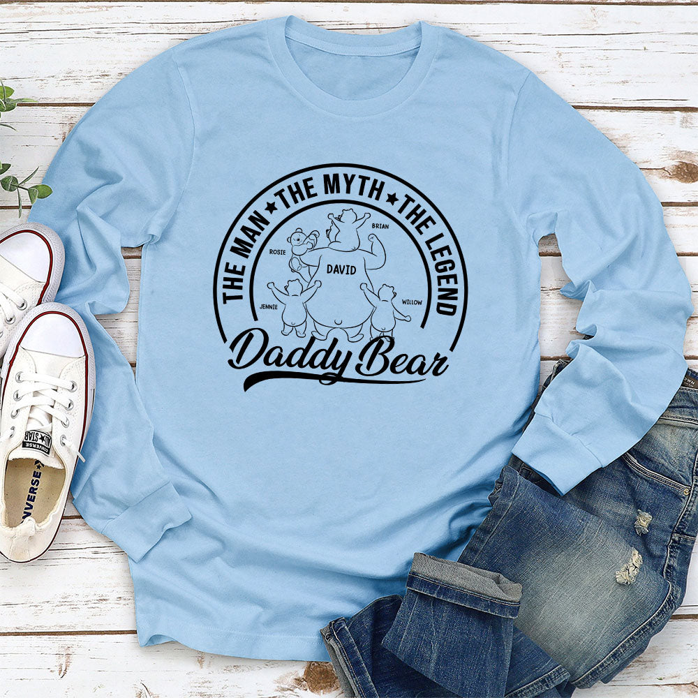 Papa Bear The Man The Myth The Legend - Personalized Custom Shirt