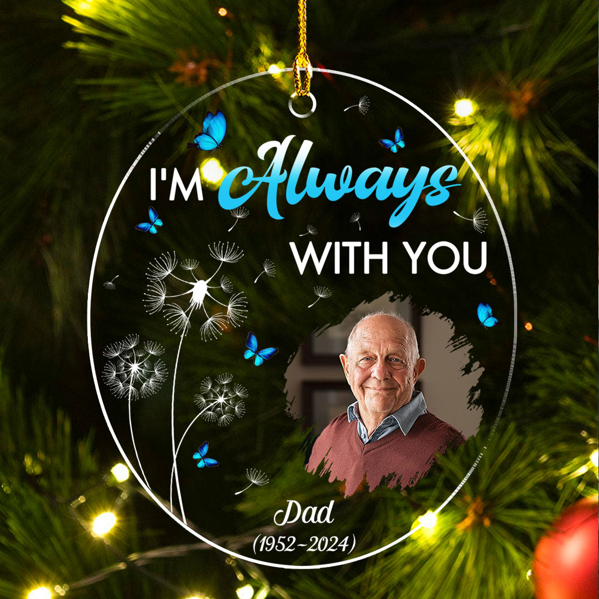 Not A Day Goes By - Personalized Custom Acrylic Ornament