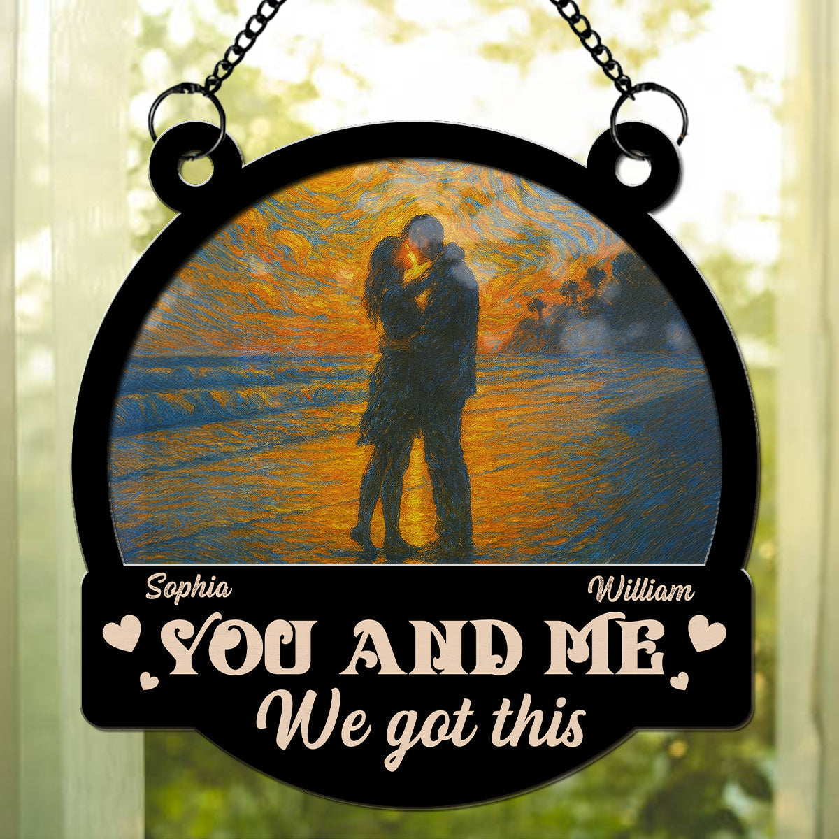 Surrounded By Stars - Personalized Custom Suncatcher