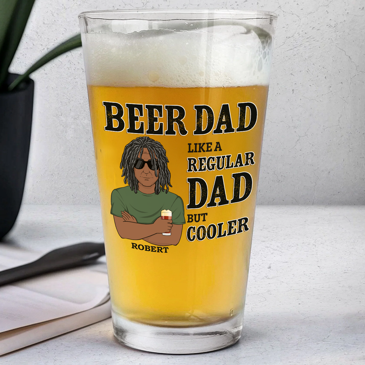 Beer Dad - Personalized Custom Beer Glass