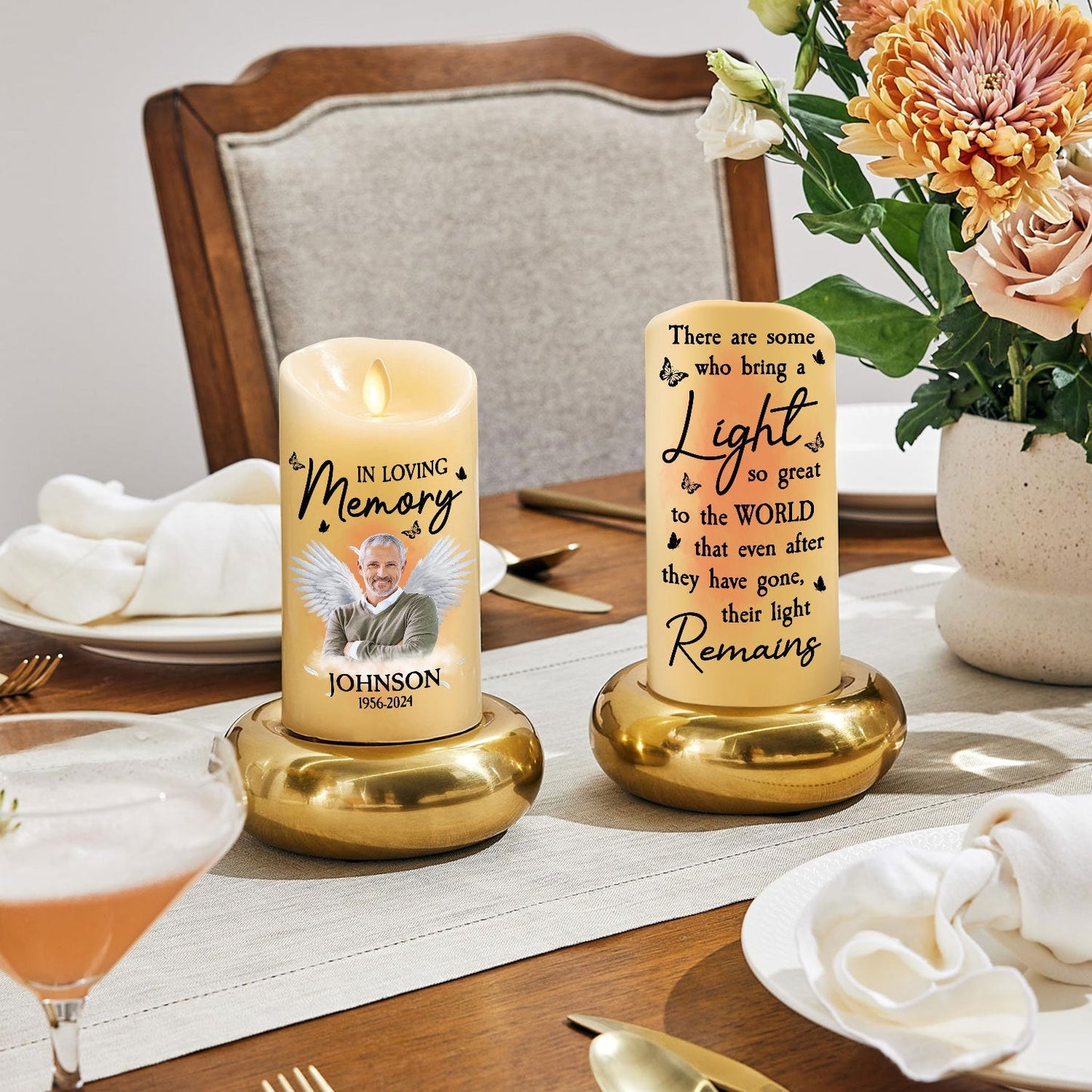 In Loving Memory - Personalized Custom LED Candle