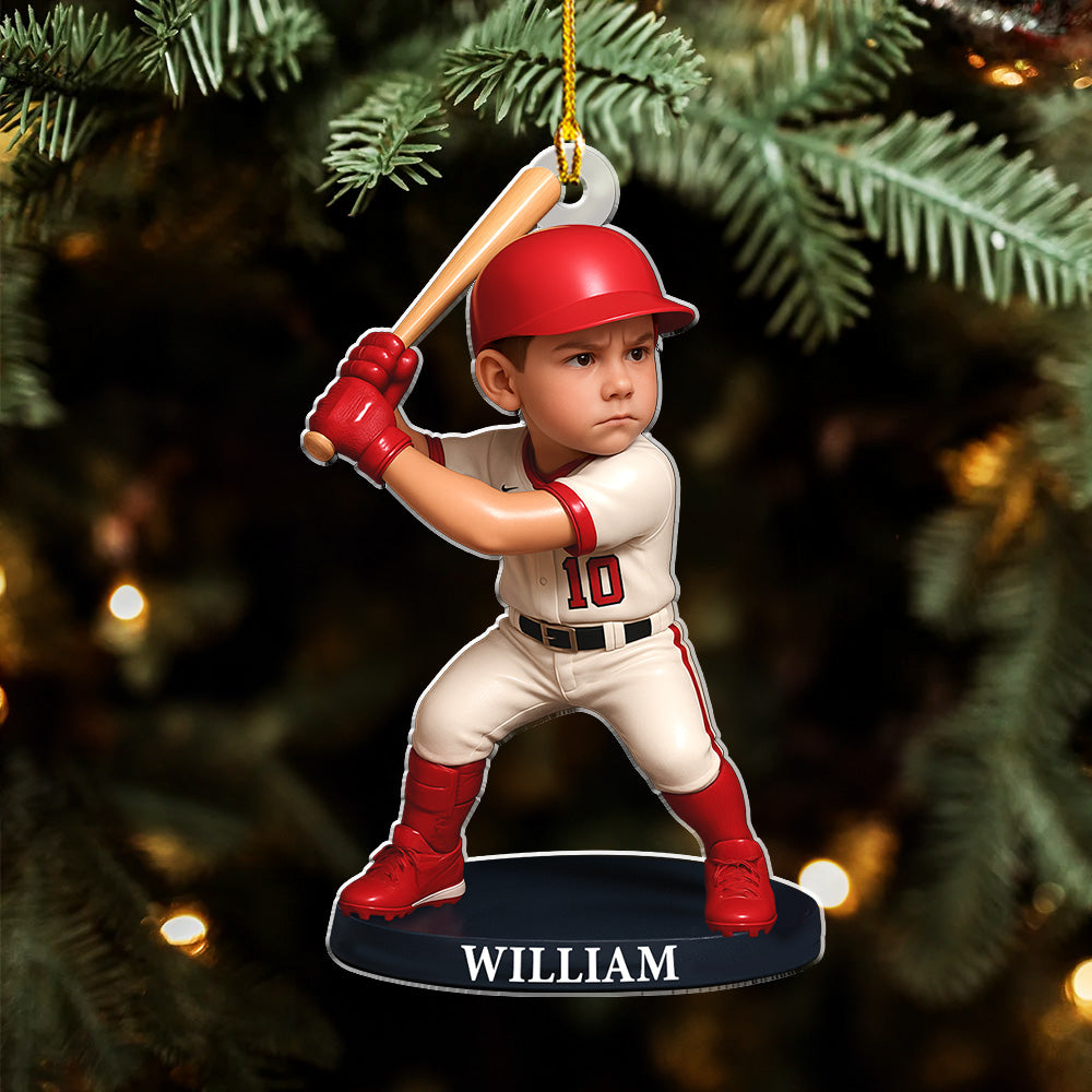 Deck The Halls With Baseballs - Personalized Custom Acrylic Ornament