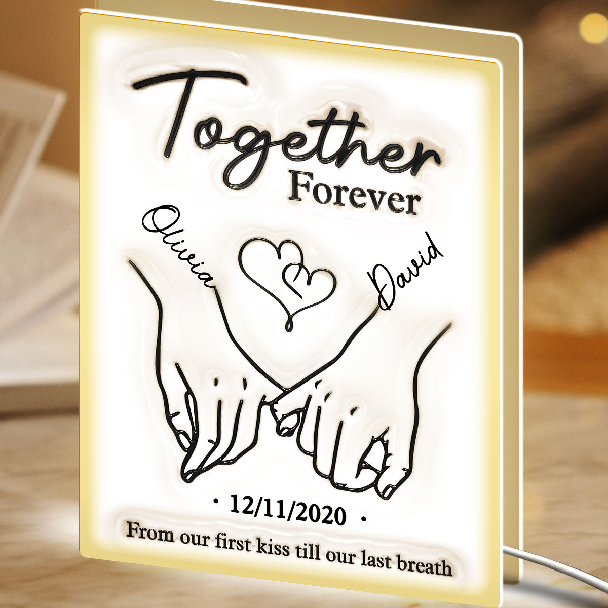 Together Forever - Personalized Custom Light Box