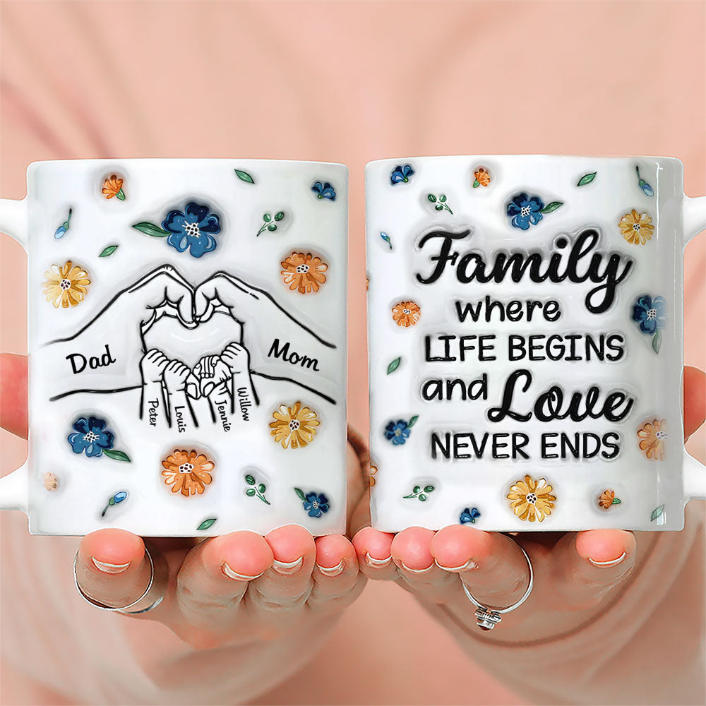 Together We Make A Family - Personalized Custom 3D Inflated Effect Mug