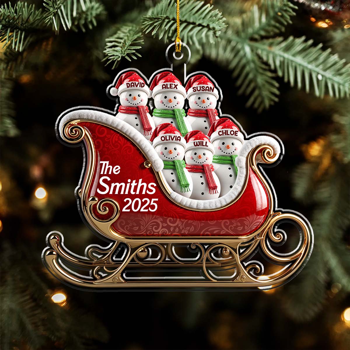 Snow Squad - Personalized Custom Acrylic Ornament