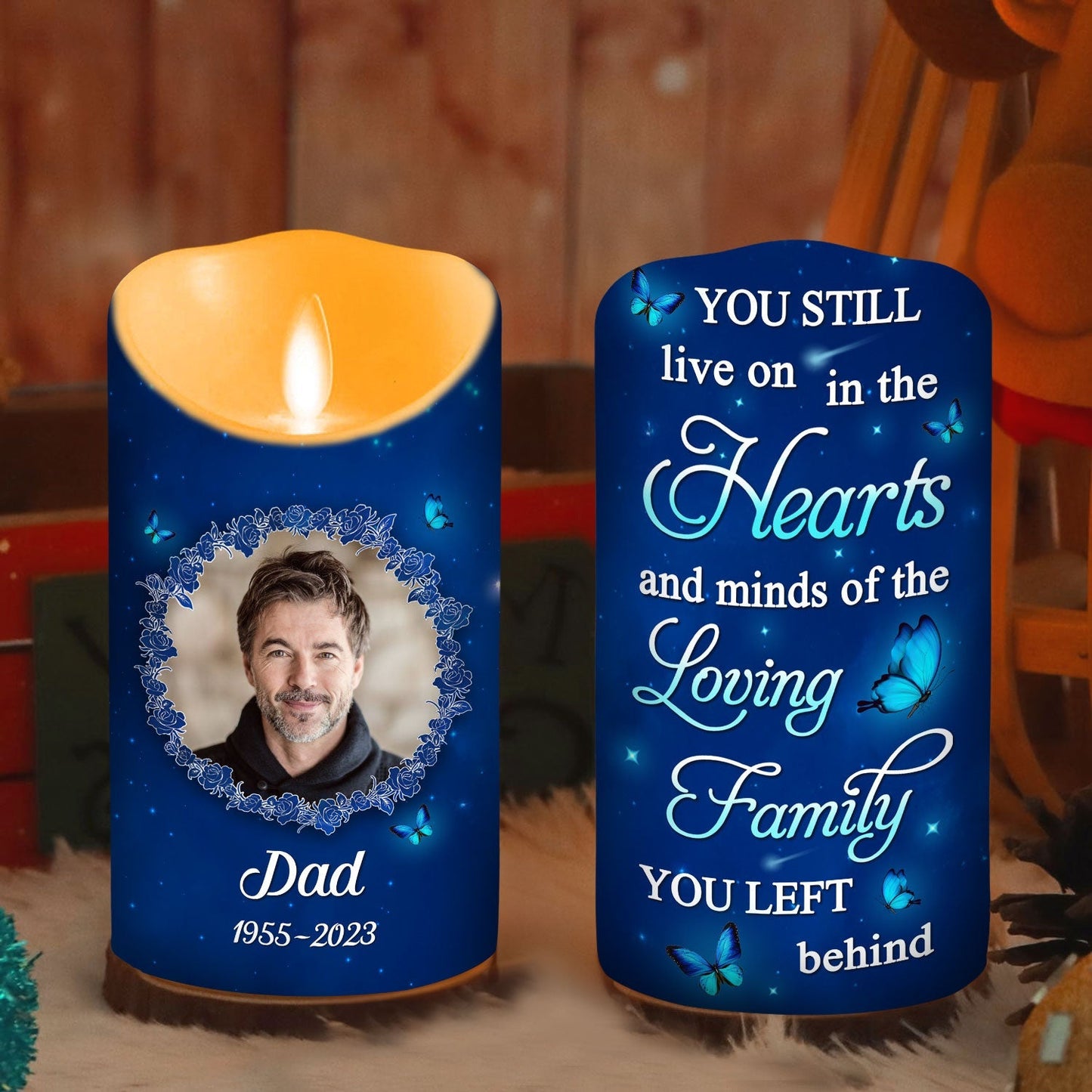 Hearts And Minds - Personalized Custom LED Candle