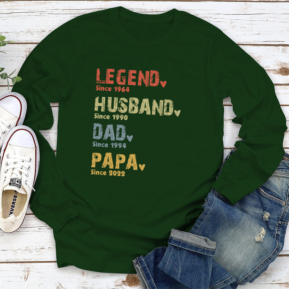 Legend, Husband, Dad, Grandpa - Personalized Custom Shirt