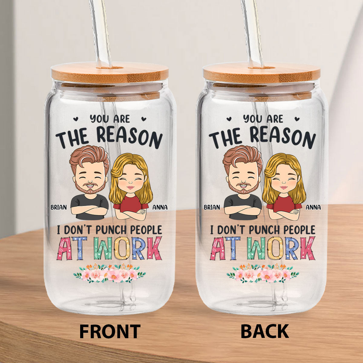Thanks For Being My Unpaid Therapist - Personalized Custom Glass Can