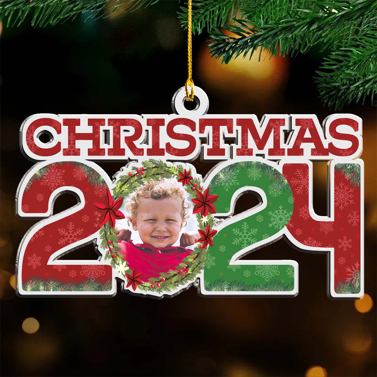 Custom Face Christmas - Personalized Custom Acrylic Ornament