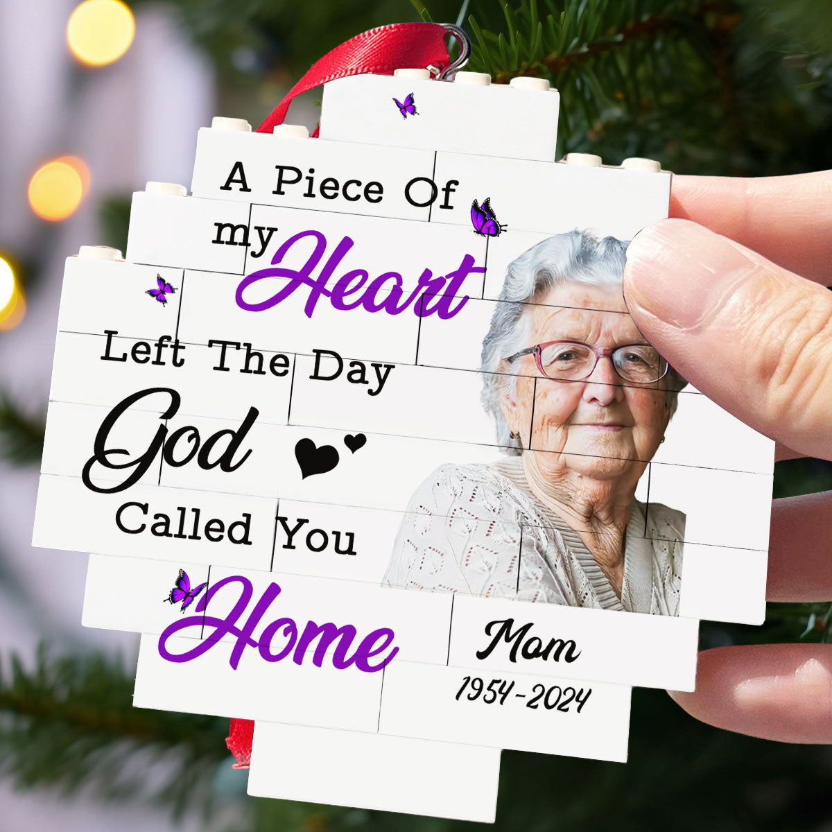 A Piece Of My Heart - Personalized Custom Puzzle Ornament