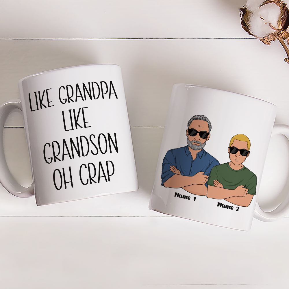 Like Father Like Daughter Oh Crap - Personalized Custom Coffee Mug