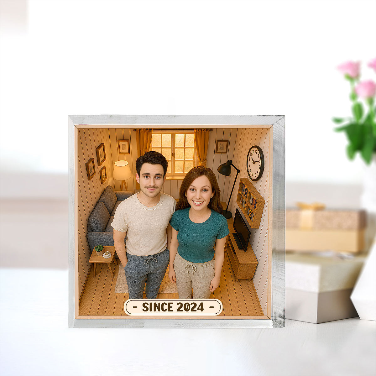 Our Home Romantic - Personalized Custom Acrylic Plaque