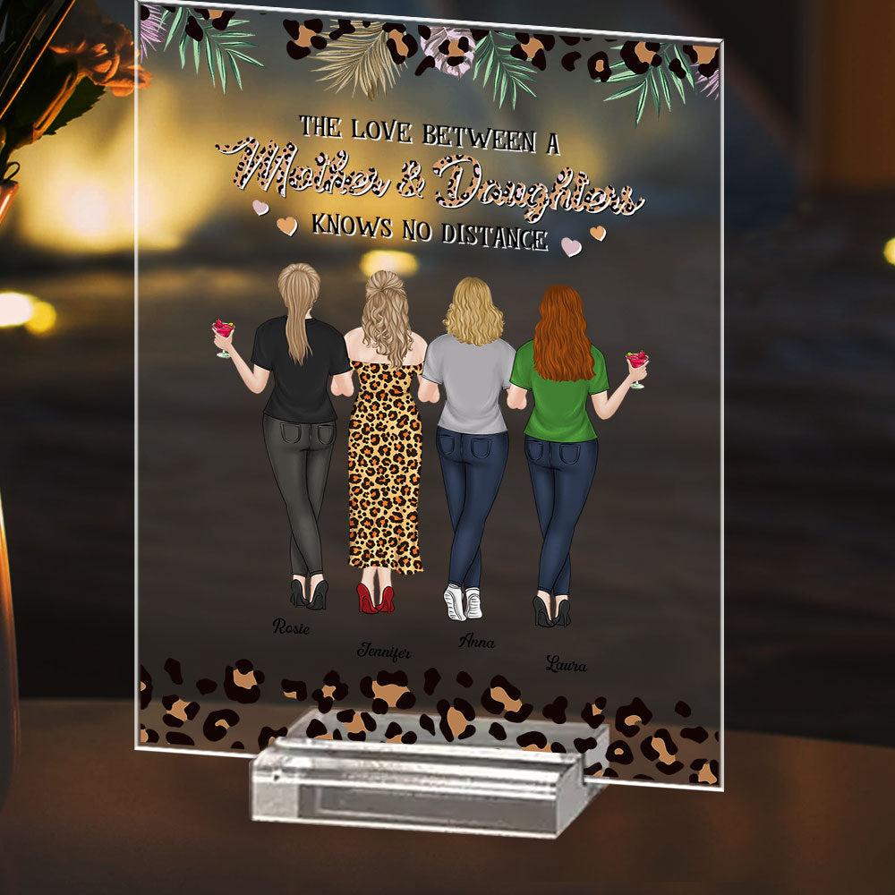 Mother And Daughter - Personalized Custom Acrylic Plaque With Base