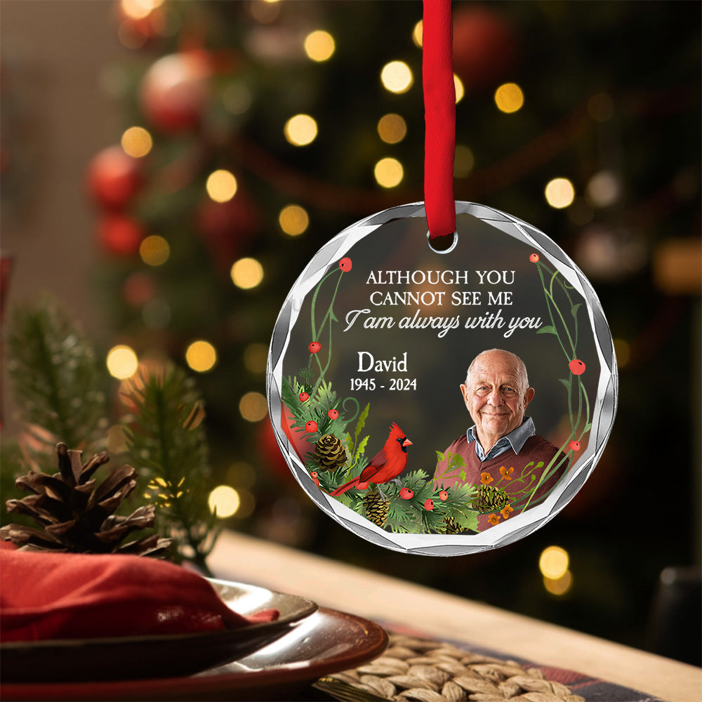 I Am Always With You - Personalized Custom Glass Ornament
