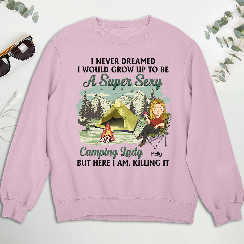 Camping Lady 3 - Personalized Custom Sweatshirt