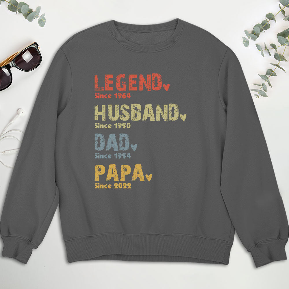 Legend, Husband, Dad, Grandpa - Personalized Custom Shirt