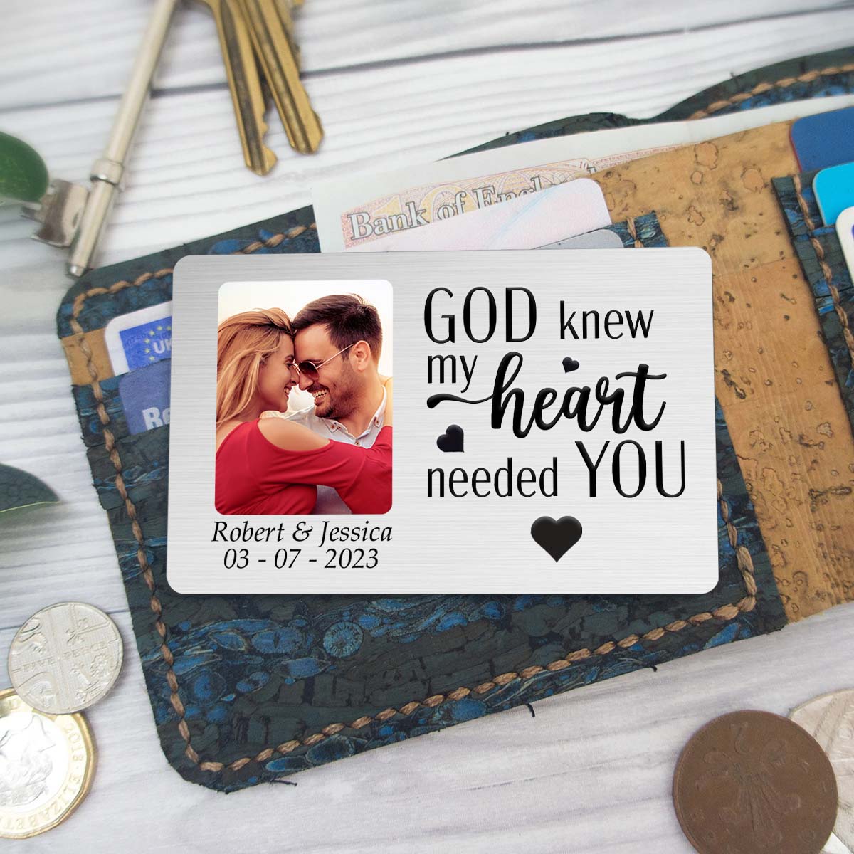 My Heart Needs You - Personalized Custom Wallet Card