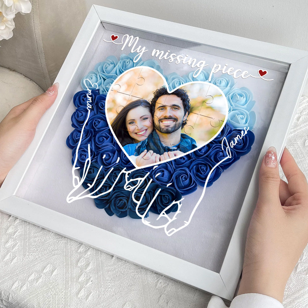 My Missing Piece - Personalized Custom Flower Shadow Box