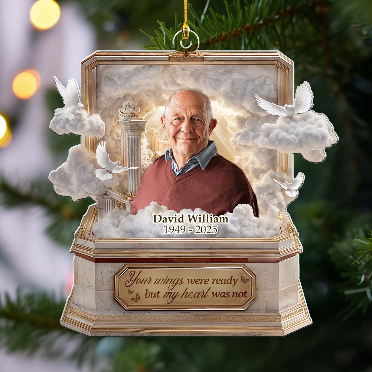 Your Wings Were Ready - Personalized Custom Acrylic Ornament