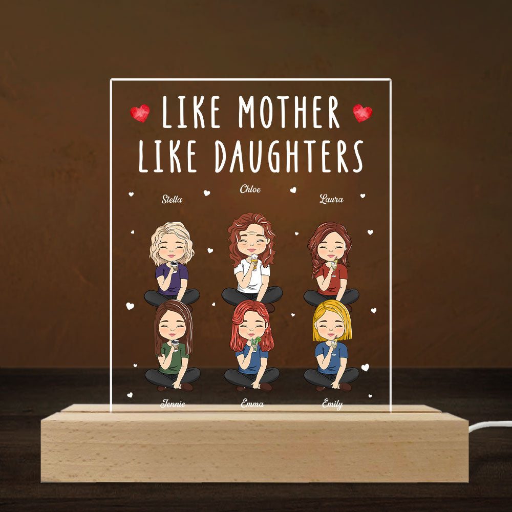 Like Mother Like Daughter - Personalized Custom LED Light